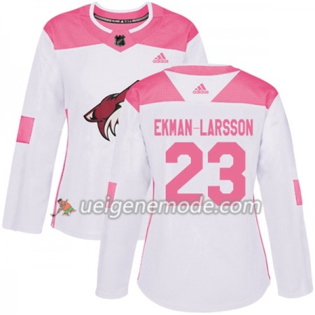 Dame Eishockey Arizona Coyotes Trikot Oliver Ekman-Larsson 23 Adidas 2017-2018 Weiß Pink Fashion Authentic